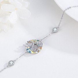 ABIGY Phoenix Bracelet for Women 925 Sterling Silver Crystal Bracelets Phoenix Crystal Jewellery Bracelet for Women