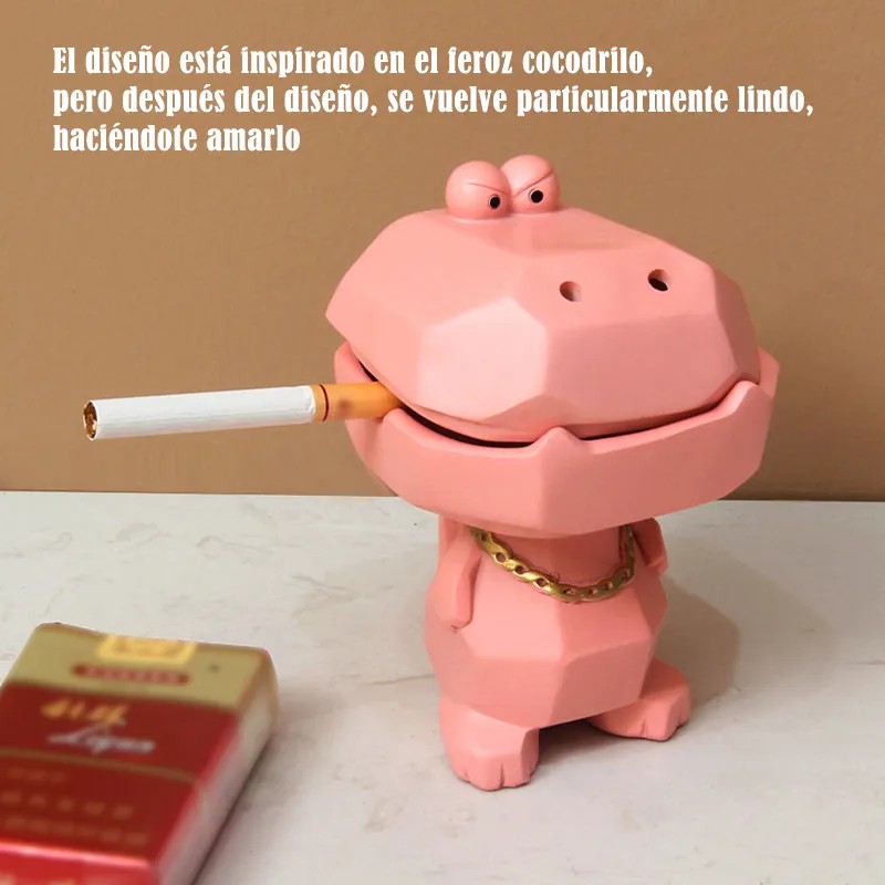 Cenicero Pequeño Con Forma De Cocodrilo Pare Adornos De Mesa
