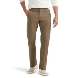 Lee Men's Extreme Comfort Khaki Casual Pants, Wood Spice, 38W x 32L