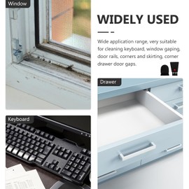 UKCOCO 2 Piezas Kit para Portátil Cepillo de Limpieza para Teclado y Pantalla, Herramienta Fácil de Limpiar Fibra y PP, Adecuado para Ventanas y Rincones