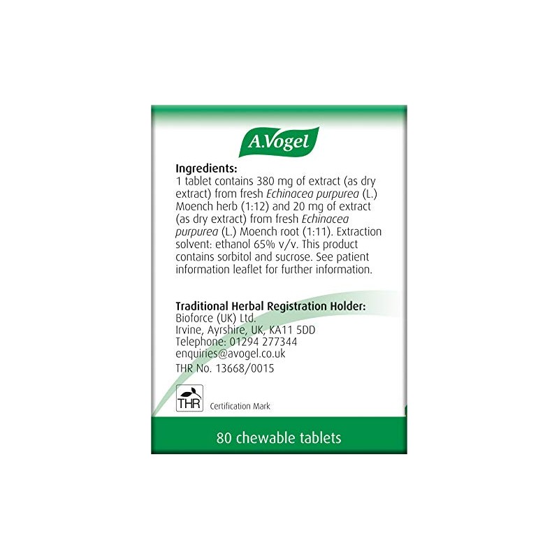 A.Vogel Echinaforce Chewable Cold & Flu Tablets | Relieve Cold