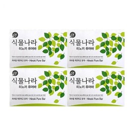 식물나라 히노끼 퓨어바 세수 비누 90g 4입 Plant Country Hinoki Pure Bar Facial Soap 90g 4 Pack