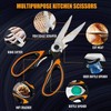 Kitchen Scissors Heavy Duty, Upgraded Sharp Stainless Steel Kitchen Shears
