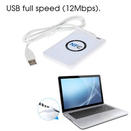 HAOTING NFC ACR122U RFID Reader & Burner with Chip without Contact / USB + SDK + IC Card for Home and Remote Bank E-Commerce, Electronic Wallet Check