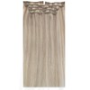 Full Shine Clip in Human Hair Extensions Ash Blonde Highlighted