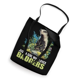 Just a Girl who loves Badgers Badger Tote Bag