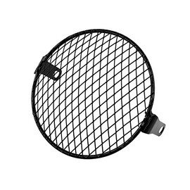 Keenso Cubierta protectora para faros delanteros de motocicleta, 16 cm, diseño retro Cafe Racer, malla de alambre mental, montaje lateral, universal, vintage, clásico, 16 cm Luces para motos