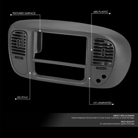 DNA MOTORING OE Style Dash Panel Bezel Compatible with 97-03 Ford F150 / 04 F150 Heritage / 97-02 Expedition 2WD, Gray, ZTL-Y-0305-GY