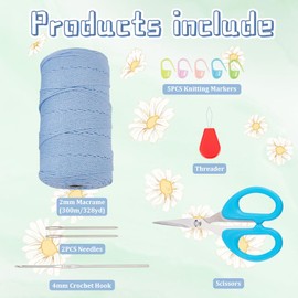 FREEBLOSS Crochet Set for Beginners, Crochet Bags Making Set, DIY Crochet Shopping Bag Set, Crochet Set for Adults with Instructions, Crochet Bag for Daily Use for Shopping