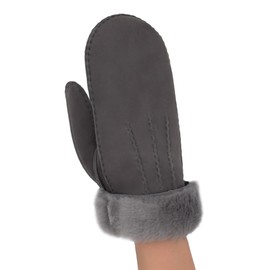 Rohn Moden Lambskin Gloves Arber Real Lambskin for Men and Women Mittens Premium Quality Spanish Merino Lamb Grey, gray