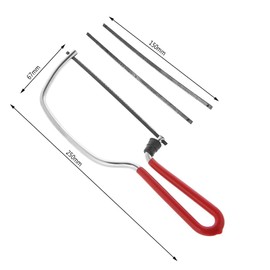 Junior Hacksaw Hand Saw with Non-Slip Rubber Grip 2 Pieces 150mm Saw Blades Suitable for Metal, Plastic, Wood