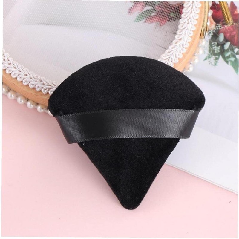 Set of 2 Powder Puff Triangle Velvet Mini Face Makeup