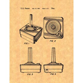 Atari 2600 Controller Patent Print (13" x 19") M10701
