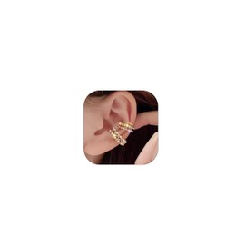 Ear Cuff Earrings Women Ear Cuffs No Piercing Small Hoop Earrings Set Helix Fake Earrings Adjustable Open Cuff Wrap Earrings Cartilage Earrings for Women Jewelry Gift