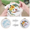 Embroidery Kit for Beginners,Hummingbird and Flower Cross Stitch Set for