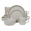 KASABLANCA Vajilla De Ceramica Gris 16 Piezas Moderna 4 Personas