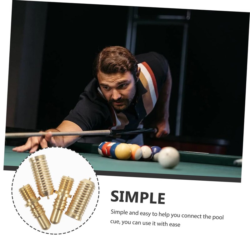 Hohopeti 8sets Pool Cue Extension Rod Connecting Screws Heavy Duty