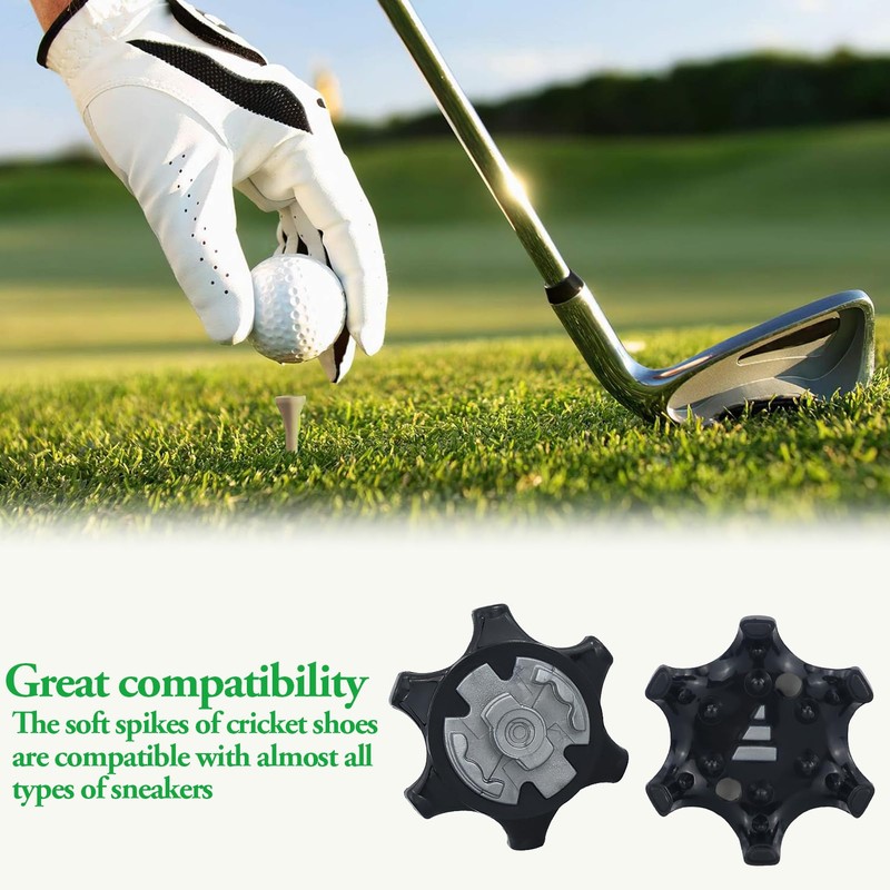 Golf Spikes Set, 13pcs Replacements Golf Shoe Spikes with Accessories