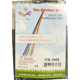 In the Breeze 3 PACK 6 - .50 in 60 in - Streamers Thin Rainbow - From In The Breeze #3060