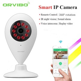 Orvibo Smart Home Security IP Camera Wireless WIFI Wall Mount Indoor IP Security Surveillance System with Night Vision with iOS/Android App,Two-way Audio Motion Detection SD Card Slot