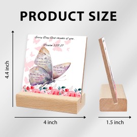 Bible Verse Desk Sign, Christian Gifts for Women, Every Days Minutes Second Sign, Inspirational Spiritual Scripture Religious Gifts for Friends Family, Butterfly Christian Decor for Home