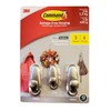 Command Indoor Outdoor Brushed Nickel Metal Hooks 3 Hooks 6