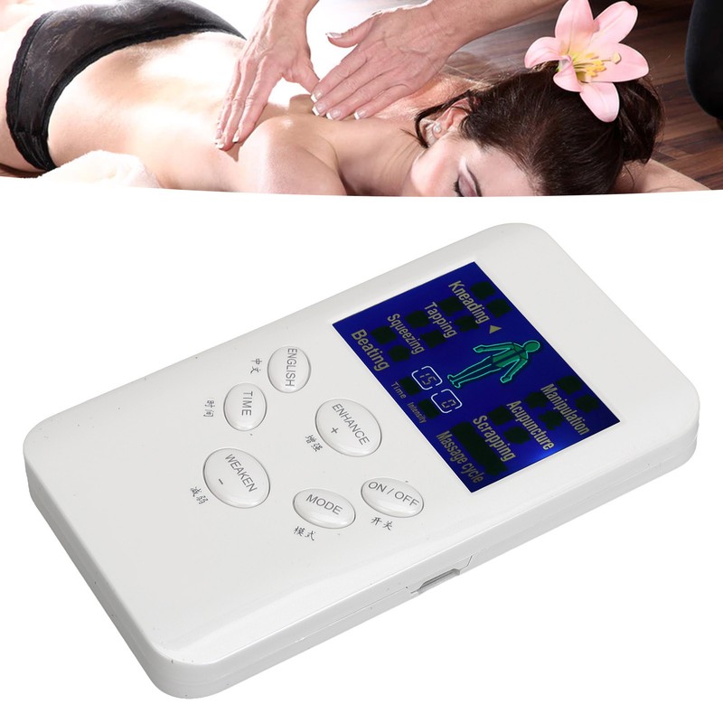 Dual Output Muscle Stimulating Machine Multifunctional Rechargeable Electronic Pulse Massager