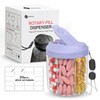 Hionxmga Pill Dispenser with 7 Large Compartments, Pill Organizer for