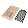 Hardwood White Oak Floor Register, Flush Mount with Frame, 6x12