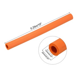 uxcell 2pcs 10" Pipe Insulation Tube 1/2 Inch(12mm) ID 7/8 Inch(22mm) OD Foam Tubing for Handle Grip Support, Orange