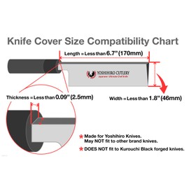 Yoshihiro Natural Magnolia Wood Saya Cover Blade Protector for Nakiri (165mm) 6.5in
