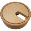 Gedotec Cable guide maple wood lacquered plain, 2 pieces round