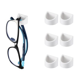 Gdnmpat Sunglass Organizer 6 Pack, Glasses Holder & Eyeglass Holder for Eyewear, Sunglasses, Reading Glasses. Sunglass Holder for Home, Office, Car, Driver, Workshop. Glasses Accessories (White)