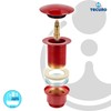 Tecuro EW-Haustechnik Click-Clack Sink Drainage Plug Red with Pushfu for