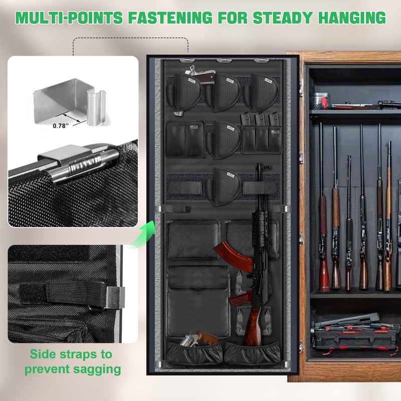NEXT STATION Gun Safe Door Organizer,Gun Safe Door Panel Organizer
