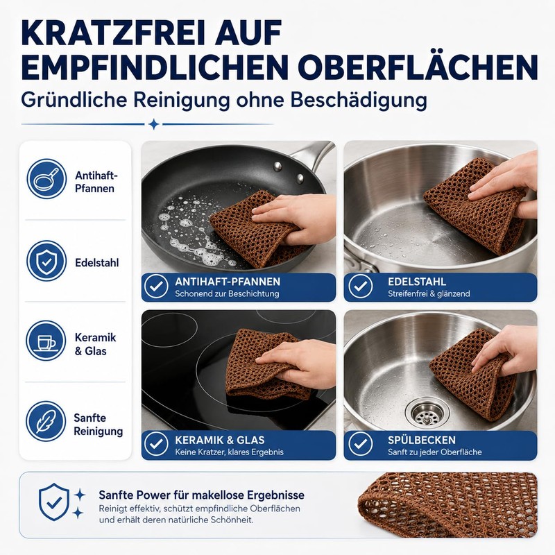 Silva Dough Cleaning Cloth, 25 x 25 cm, Set of