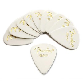 Fender Picks x 10 Teardrop HEAVY-WHT