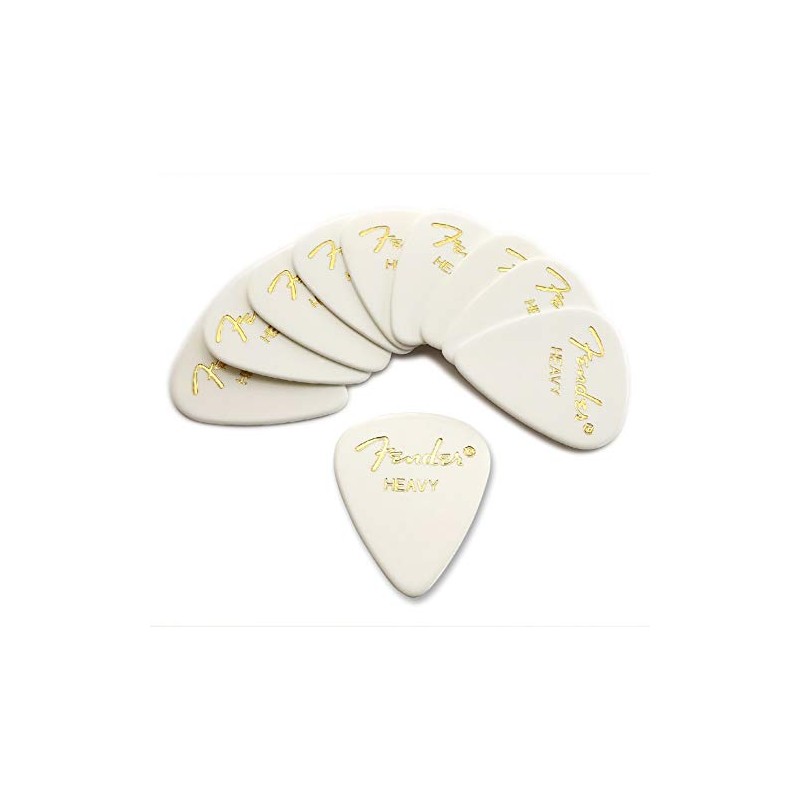 Fender Picks x 10 Teardrop HEAVY-WHT