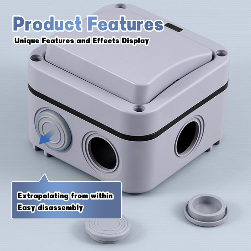 Universal Switch Weatherproof Switch Light Switch, Sporgo 20A IP66 Waterproof