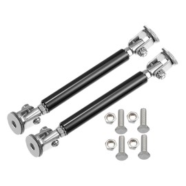 X AUTOHAUX 3"-5" 75mm Car Front Bumper Lip Splitter Strut Rod Black - 2 Pcs