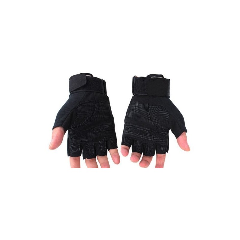 BLACKHAWK Half Finger Tactical Gloves S.O.L.A.G Type Replica Black (M)