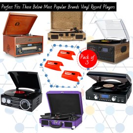 Record Player Needles, Turntable Stylus Record Needles Replacement for Crosley, 1byone, Boytone, LP&No.1, Victrola, and Jensen Vinyl Record Players(Pack of 3)