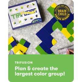 SimplyFun Trifusion – Visual Mapping Strategy Board Game for Kids, 2-4 Players, Ages 8 and Up – Spatial Reasoning, Pattern Recognition & Planning – 30 Min Playtime – STEM Board Game