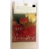 3 pc KITCHEN COTTON PRINTED VELOUR TOWELS SET, RED CAFE