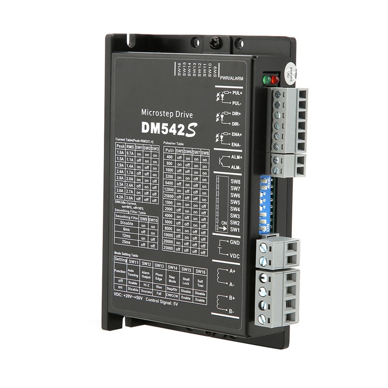 DM542S 2 Phase Stepper Motor Driver CNC Motor Controller 5-24VDC