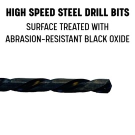 Drill America 3/32" High Speed Steel Left Hand Drill Bit (Pack of 12), DWDLH Series