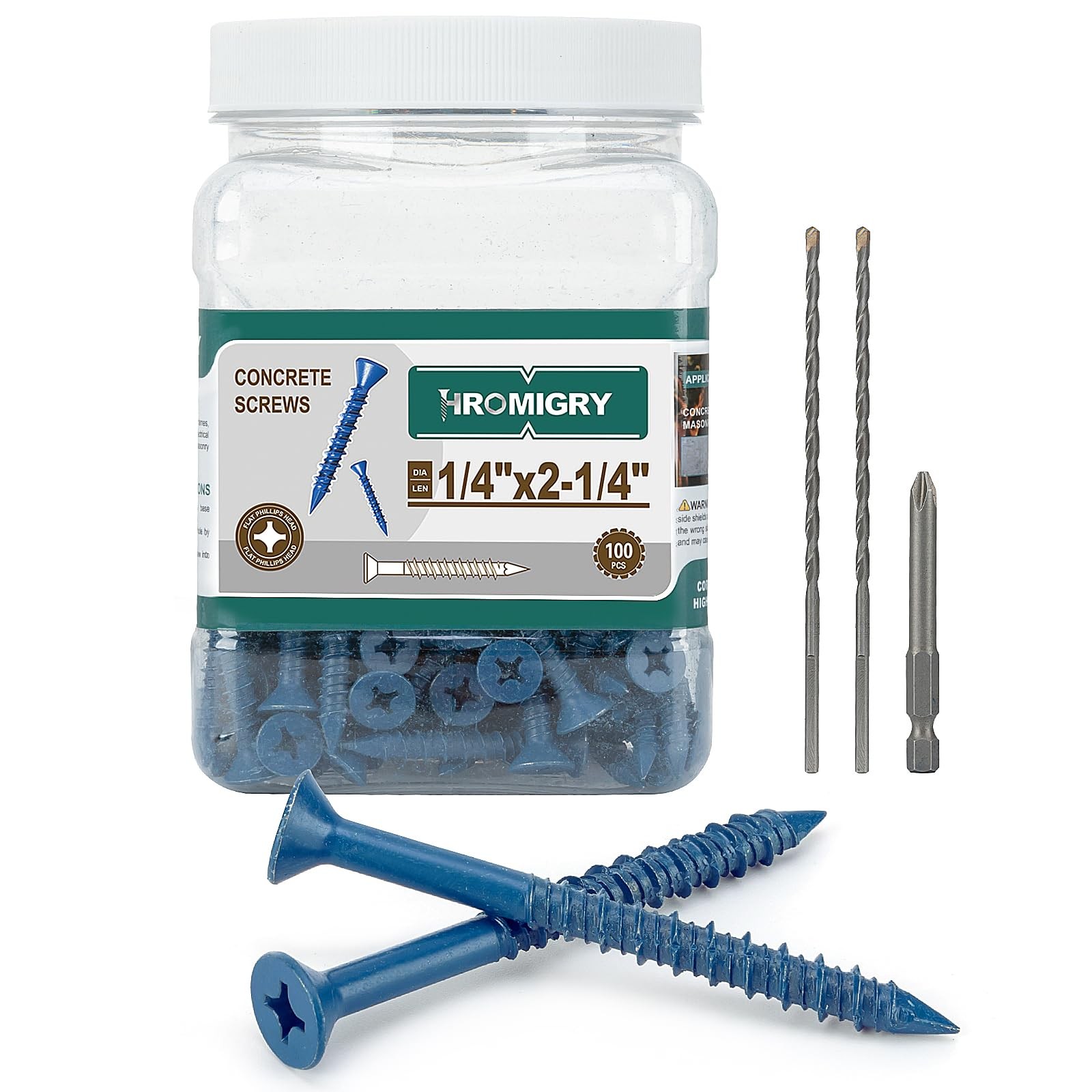 HROMIGRY 1/2" X 5-1/2" Concrete Anchors (25 Pack) 1/2 Inch Wedge