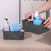 Julyeen 6-Pack Plastic Woven Storage Baskets, Shelf Organizing Basket for