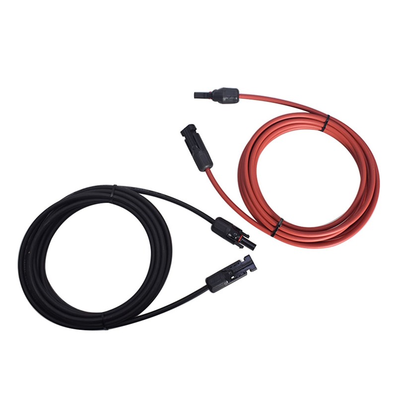 Timunr 1 Pair 15 Ft Solar Panel Extension Cable Wire