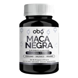 Maca Negra Peruana Orgnica 1040mg  Capsulas Maca Negra De Alta Pureza Veganas  Testosterona Hombre  Oby Vitaminas Hombre 60 Cpsulas                   
